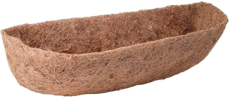 LAVZAN 24 inch Replaceable Coco Liner for Railing Basket Horse Trough Coco Liner for Window Box, Coco Liner for Fence Flower Baskets 100% Natural Coir Liners for Basket (24 in / 1Pc) - Image 3